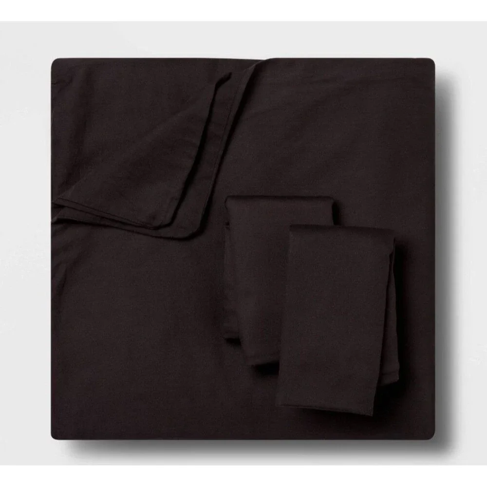 Threshold Duvet Cover Set 100% Cotton Sateen Solid 250TC